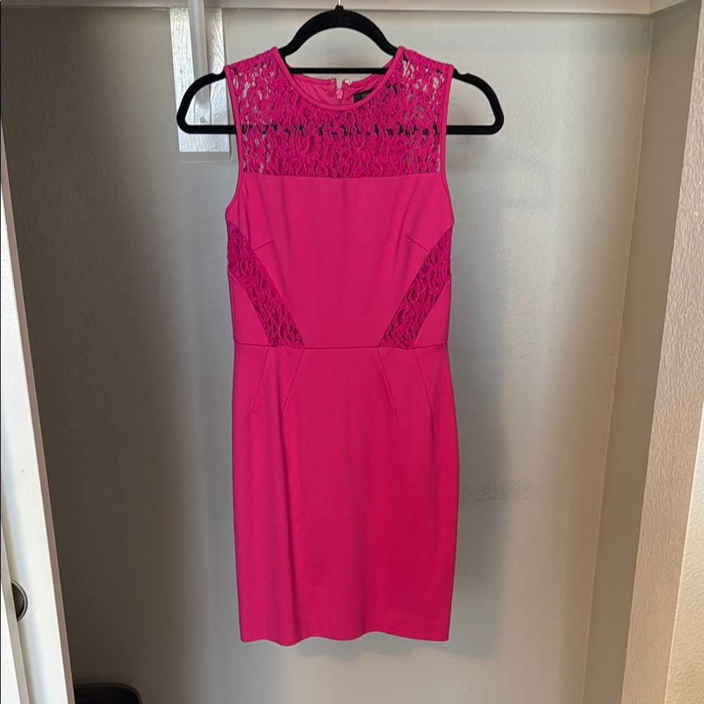 Cynthia Steffe Pink Cut Out Embellished Mini Dress